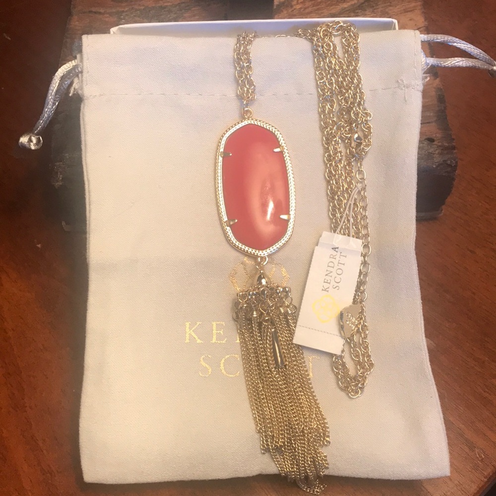 Retired Kendra Scott Rayne Necklace in Dark Red!! - Picture 5 of 5